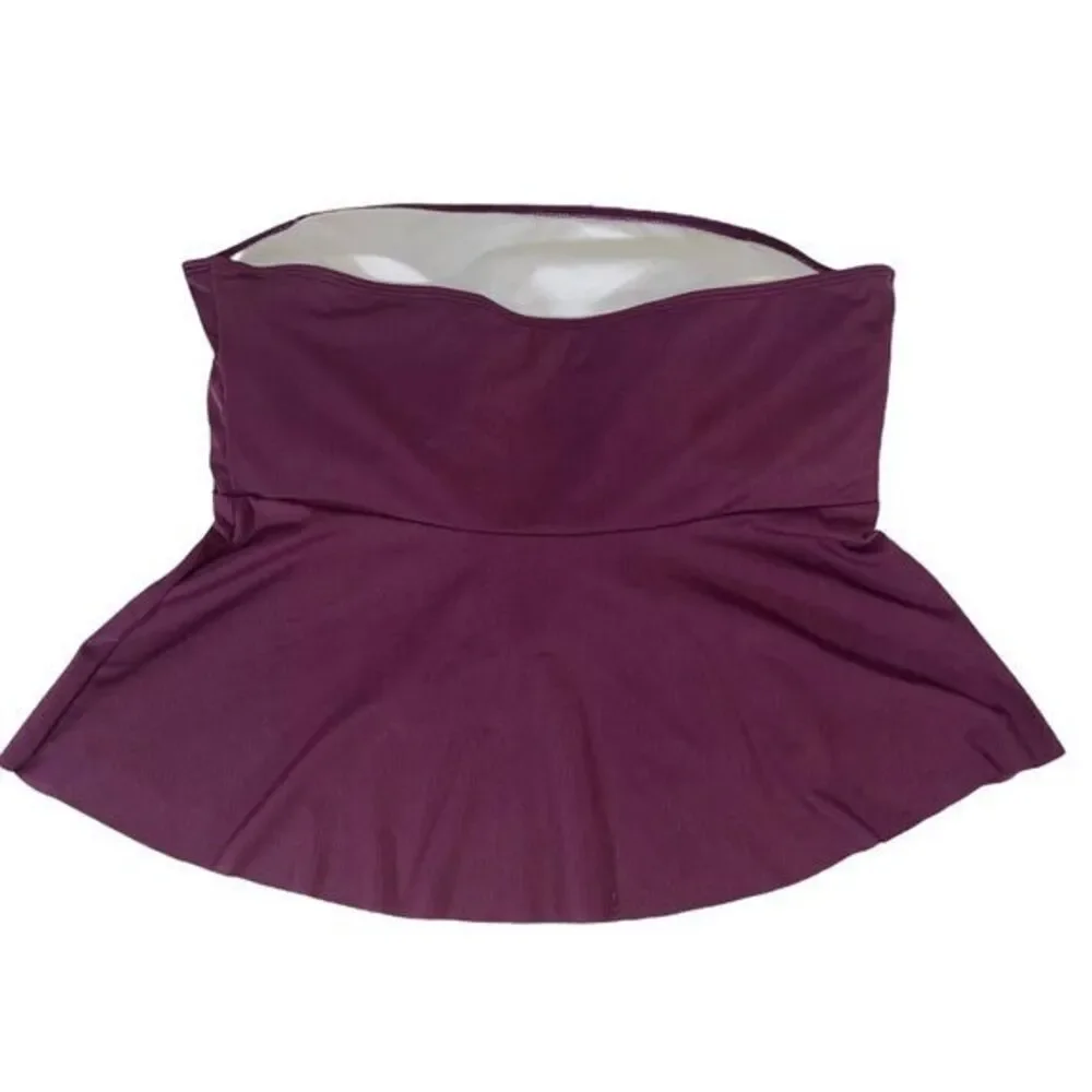 Unbranded Woman's Purple Strapless Swimsuit Top Plus Size 2XL‎